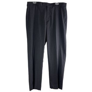 Ralph Lauren Dress Pants Mens 34x32 Plaid Fit Flat Front Preppy Professional